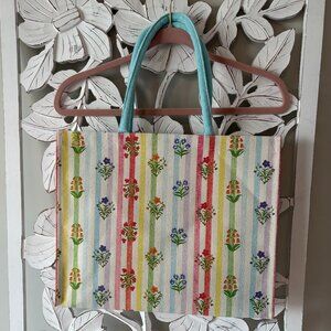 Floral Bouquet Sturdy Reusable Shopper Tote - NWT